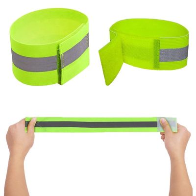 Дневные оранжевые отражательные Armbands для лодыжки идущей безопасности связи ноги эластичных резиновых лент ленты зеленой идущей