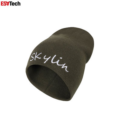 Связанная грелка головы вышивки жаккарда отражательной крышки Beanie идущая