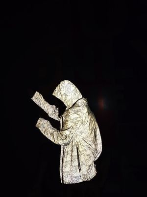 Серебряная светящая сильная отражательная куртка материальное EN20471 ANSI107 Vis ткани простирания высокая