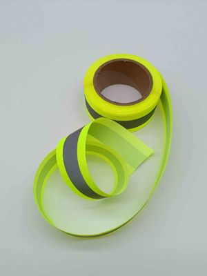 зеленого цвета ленты Webbing 50mm чернота отражательного дневного желтого отражательного изготовленная на заказ высокая светлая